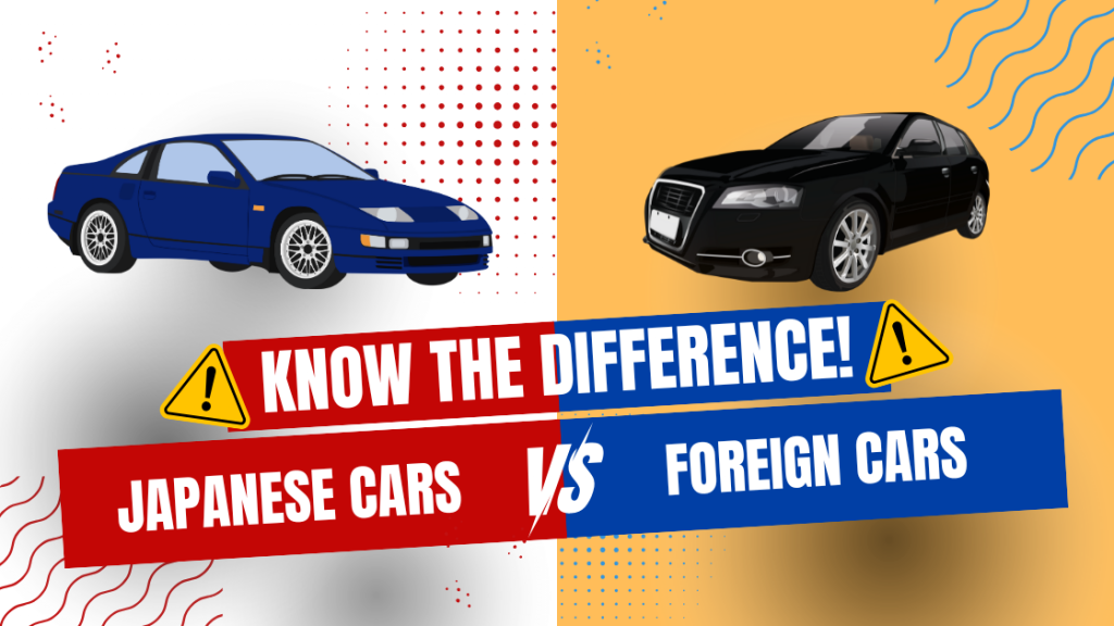 The difference between Japanese and foreign cars; Differences in ...